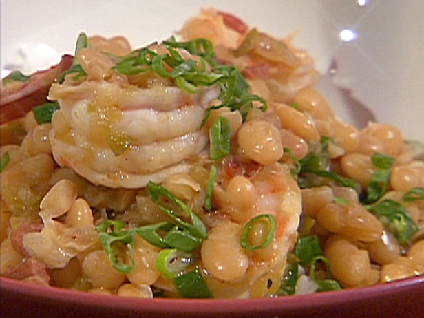 Creole-style white beans and shrimp