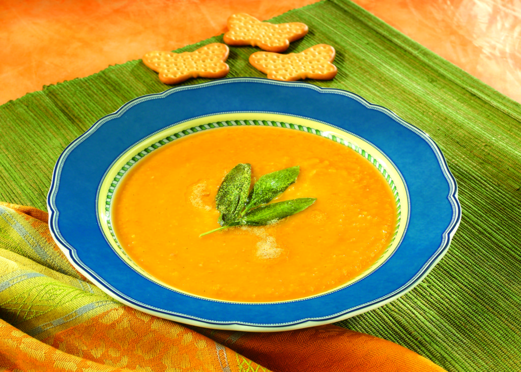 Butternut squash soup with sage