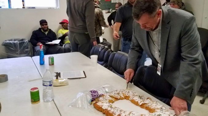 Waterworks employees treated to king cake