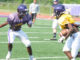 Hahnville defensive back Robert Jackson squares up a ballcarrier in spring work.